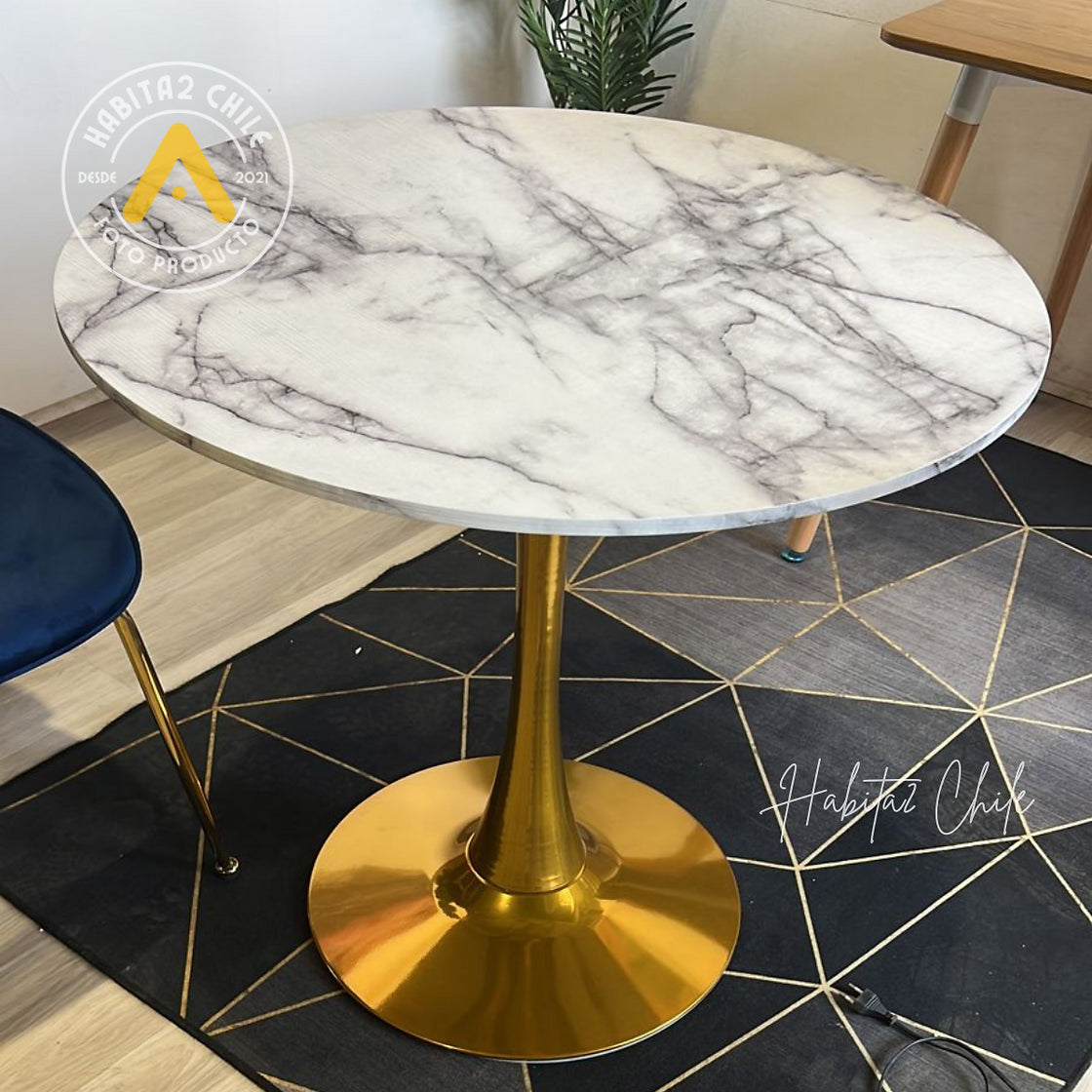Mesa Tulip Gold 100 cm