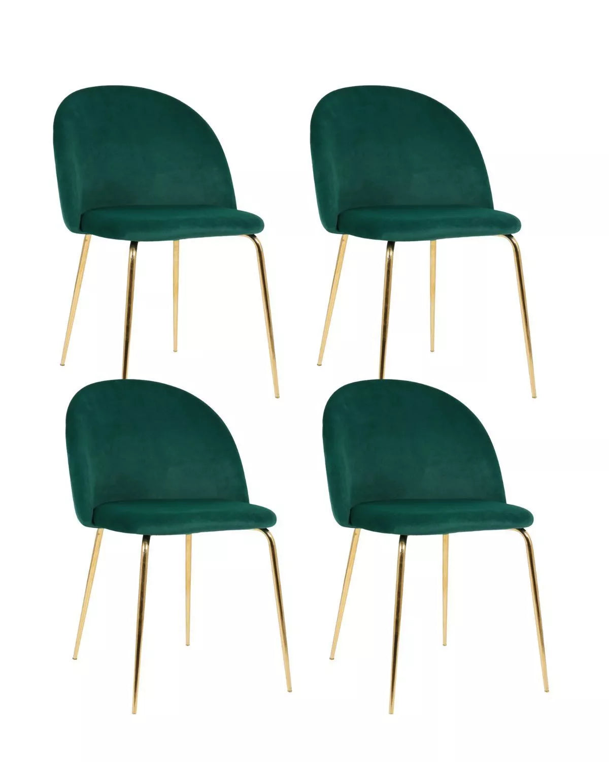 Pack 4 Sillas Nordic Felpa Gold