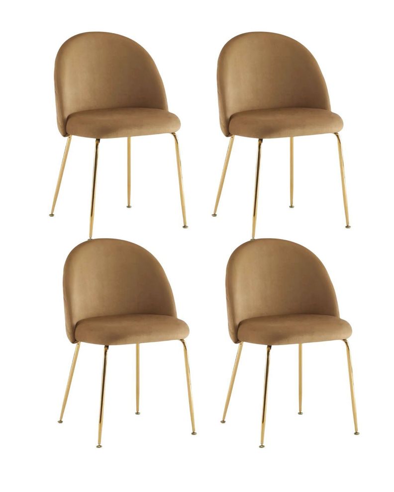 Pack 4 Sillas Nordic Felpa Gold