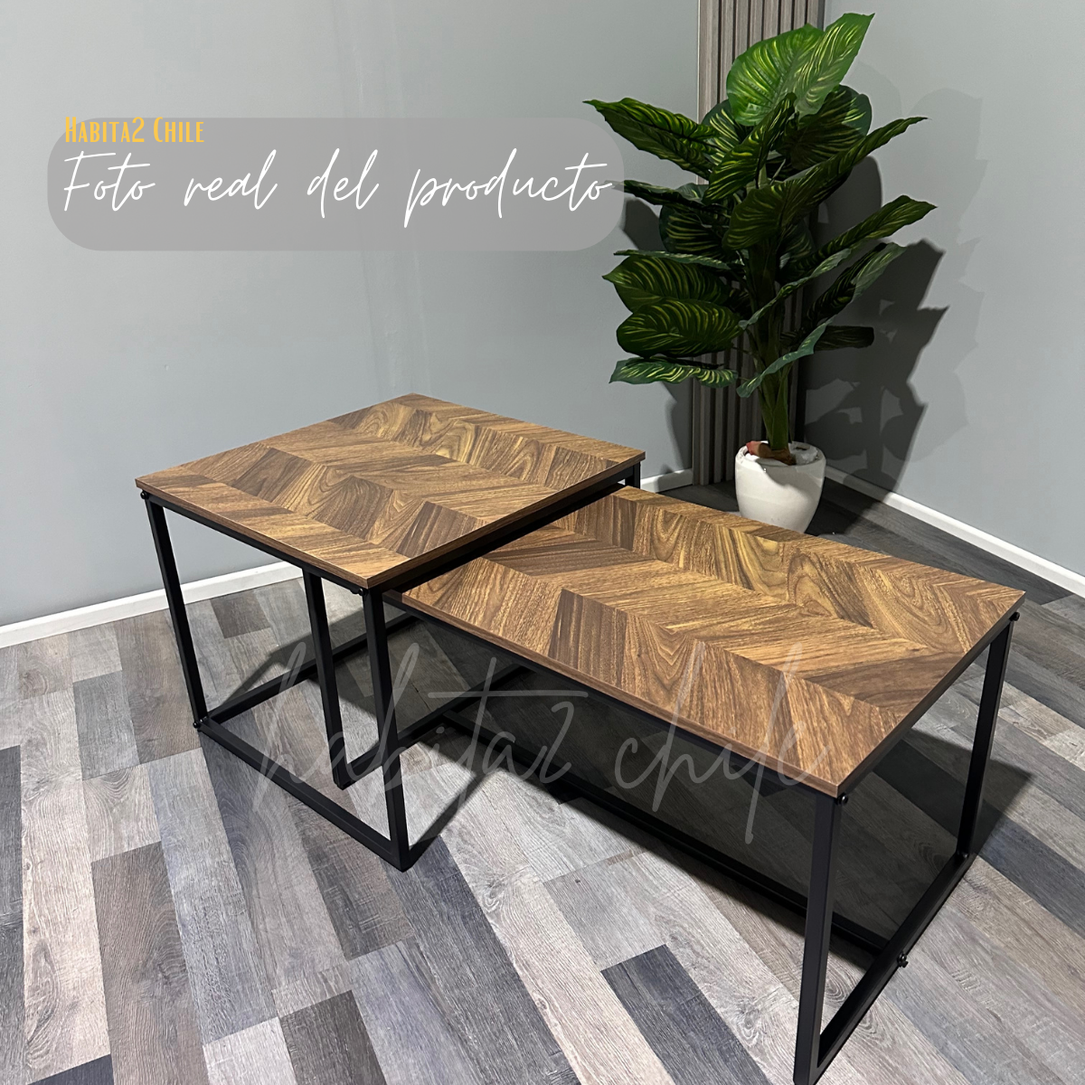 Mesa de centro Rustic Rectangular tipo nido