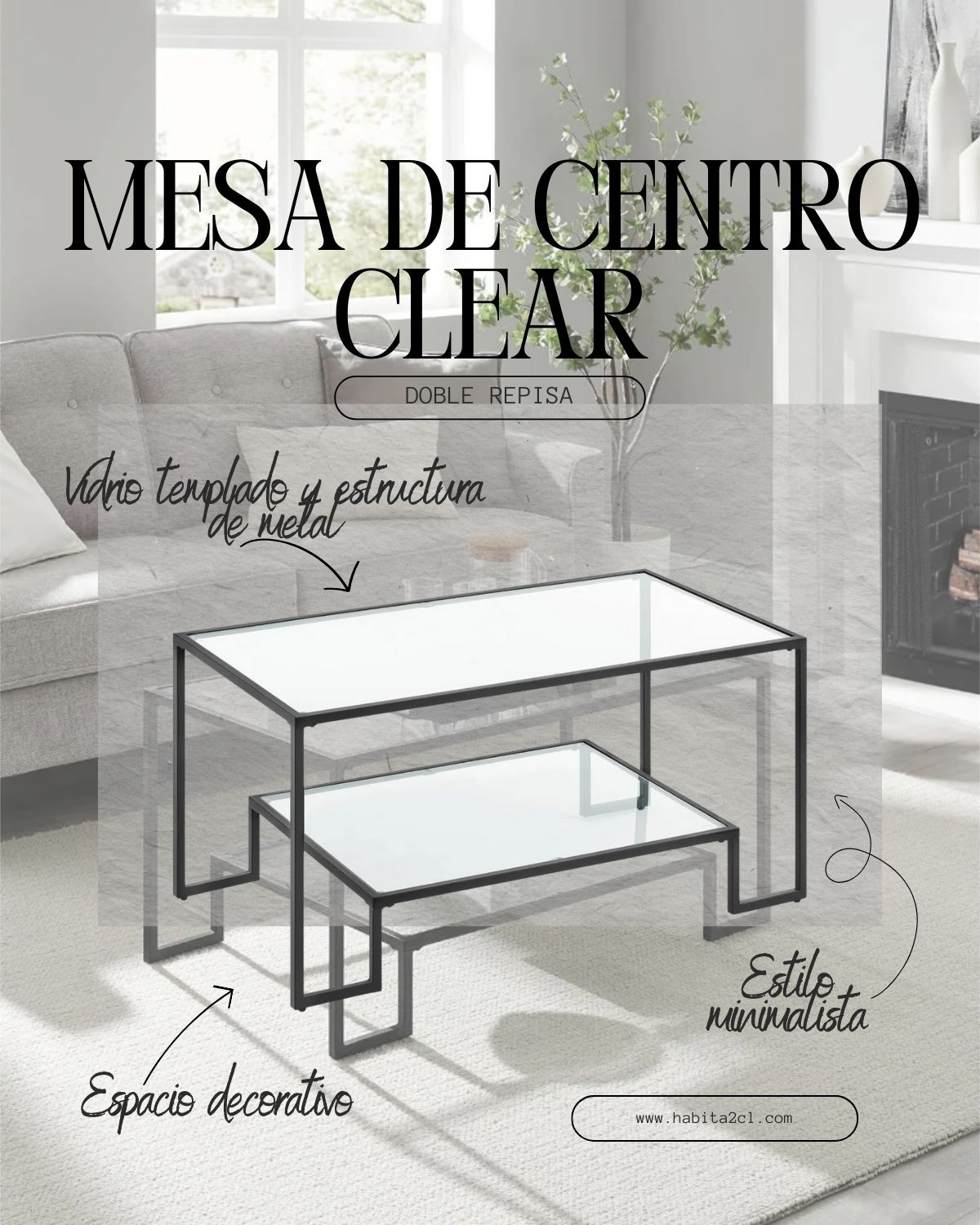 Mesa de centro Clear