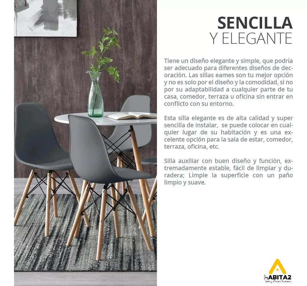 Pack 4 Sillas Eames