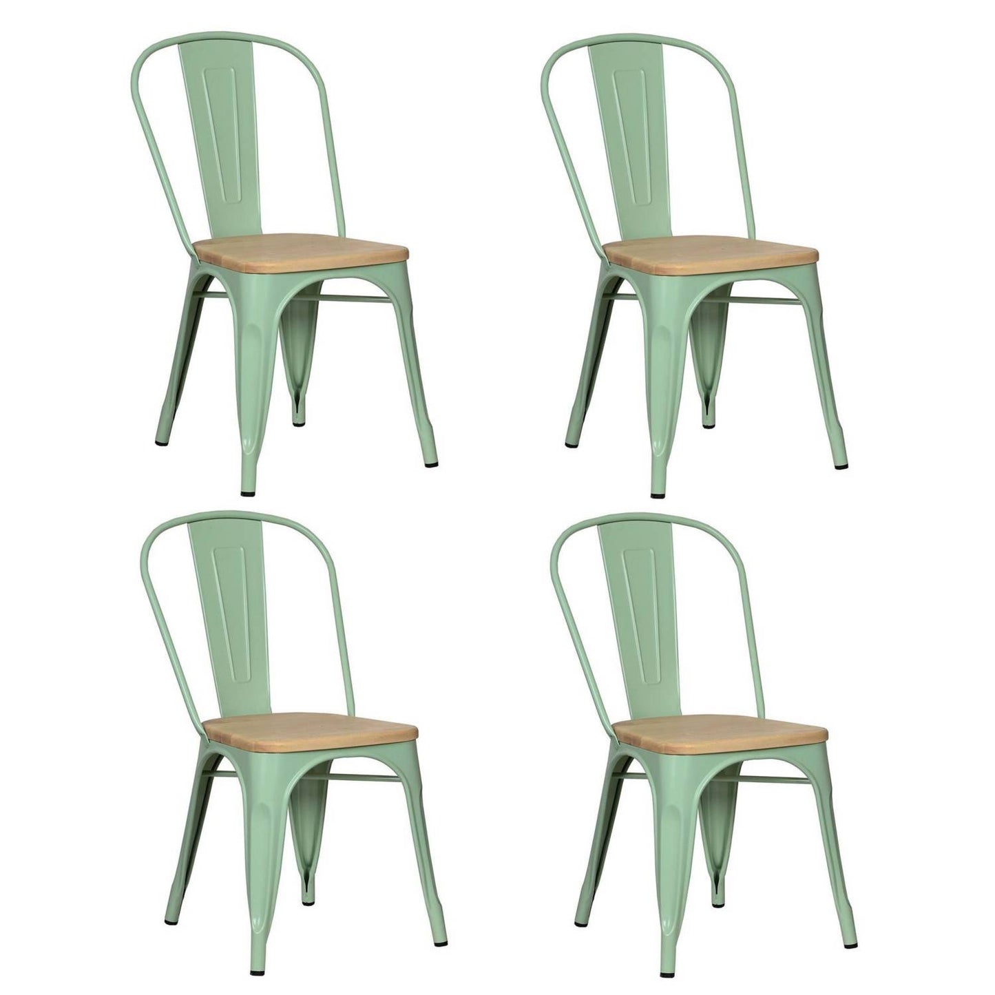 Pack 4 sillas Tolix Wood