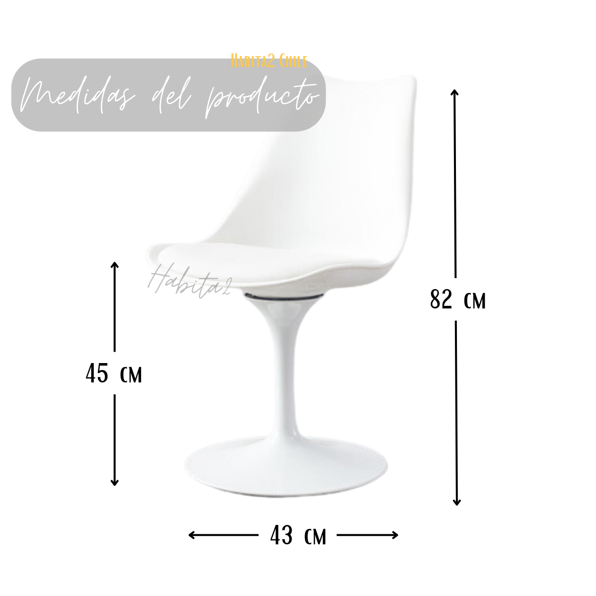 Silla Tulip Iron Blanca