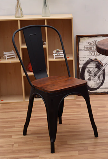 Pack 4 sillas Tolix Wood Oscura