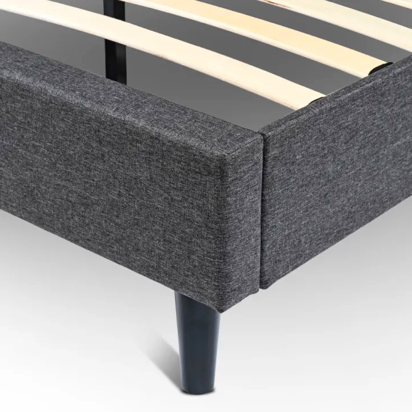 Base Cama Europea Gris 2 Plazas