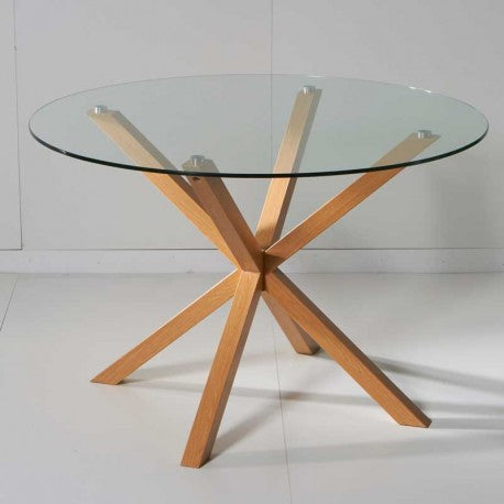 Mesa Nordic de vidrio 100 cm