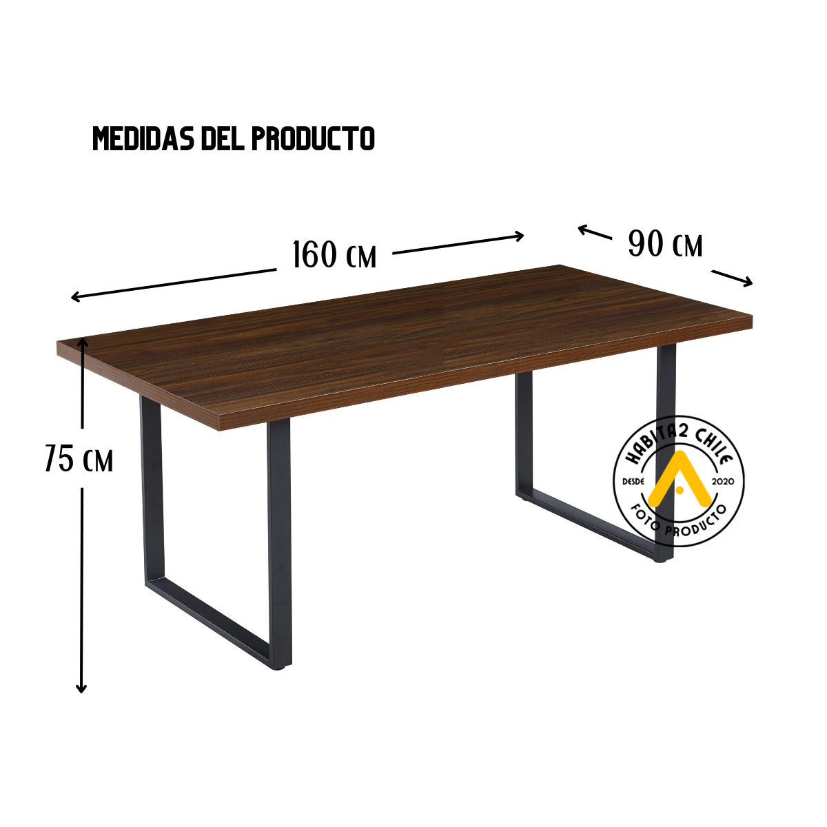 Mesa Industrial 160x90