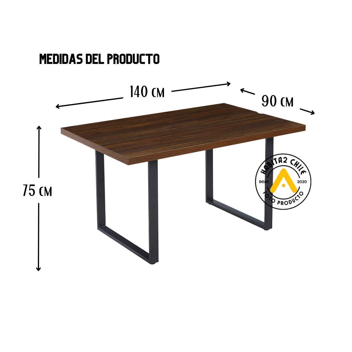 Mesa Industrial 140x90