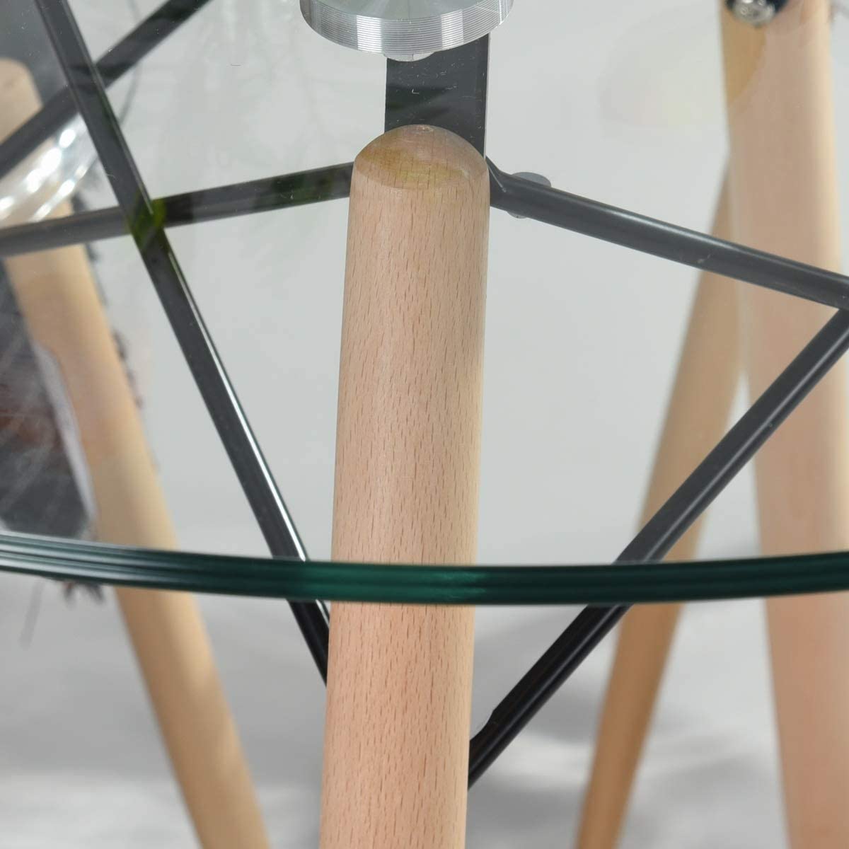 Mesa Eames de Vidrio 100 cm