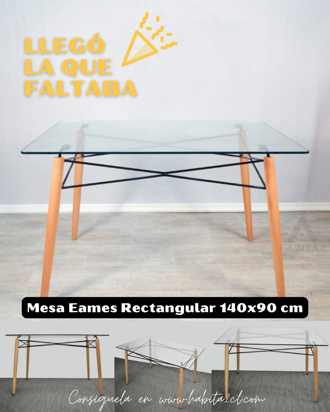 Mesa Charles Eames 140x90