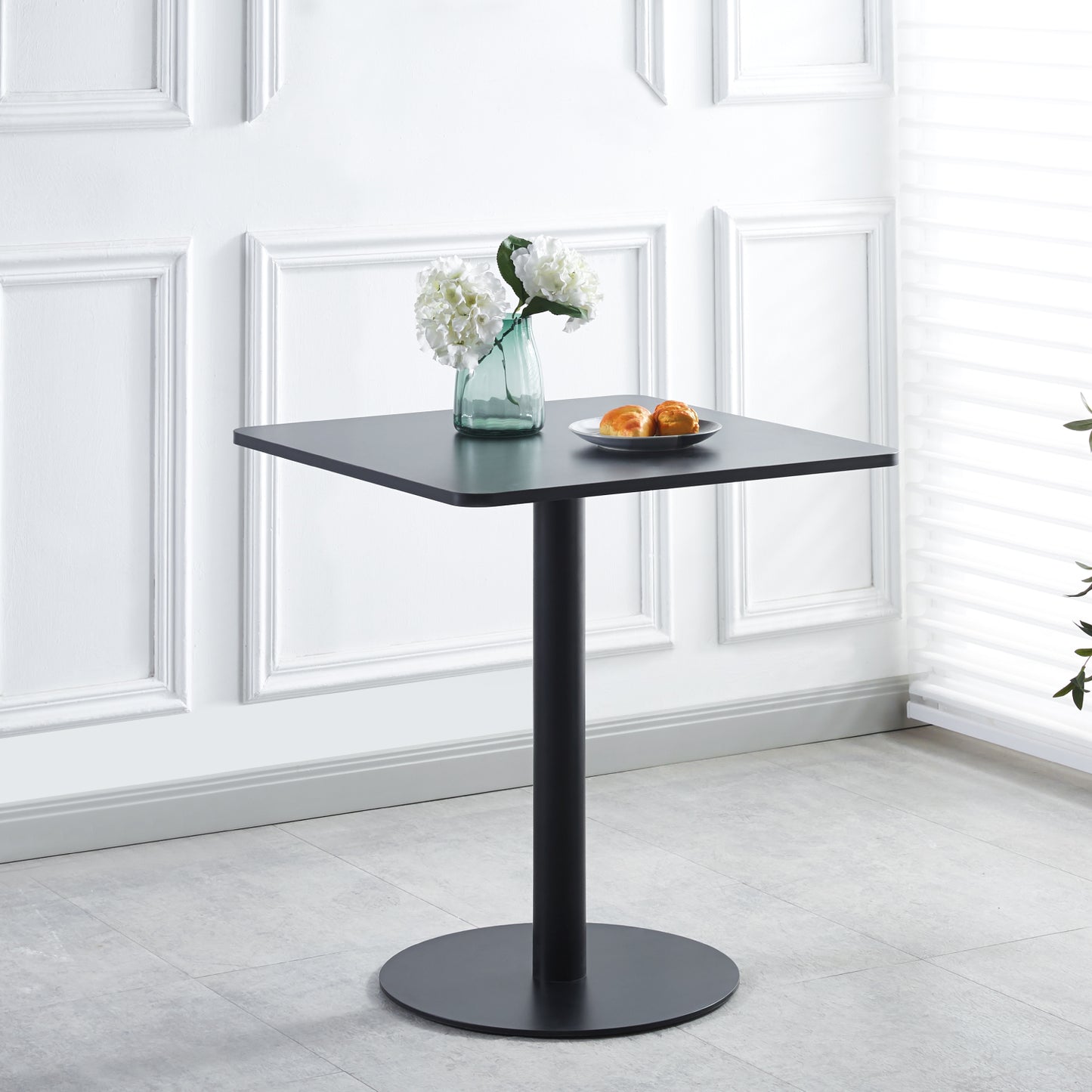 Mesa Tubo MDF 70x70 cm NEGRO