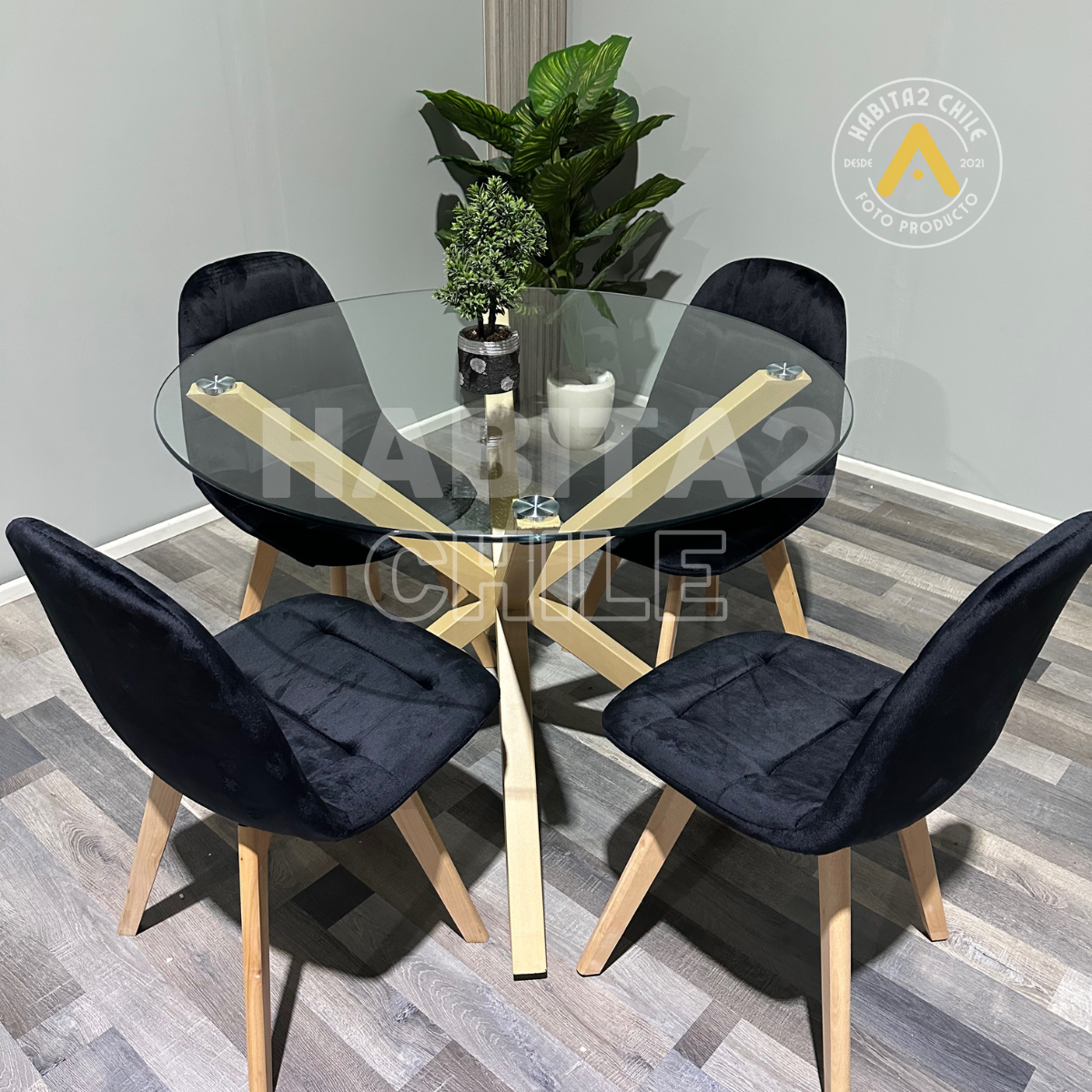 Comedor Capitoné Nordic de Vidrio