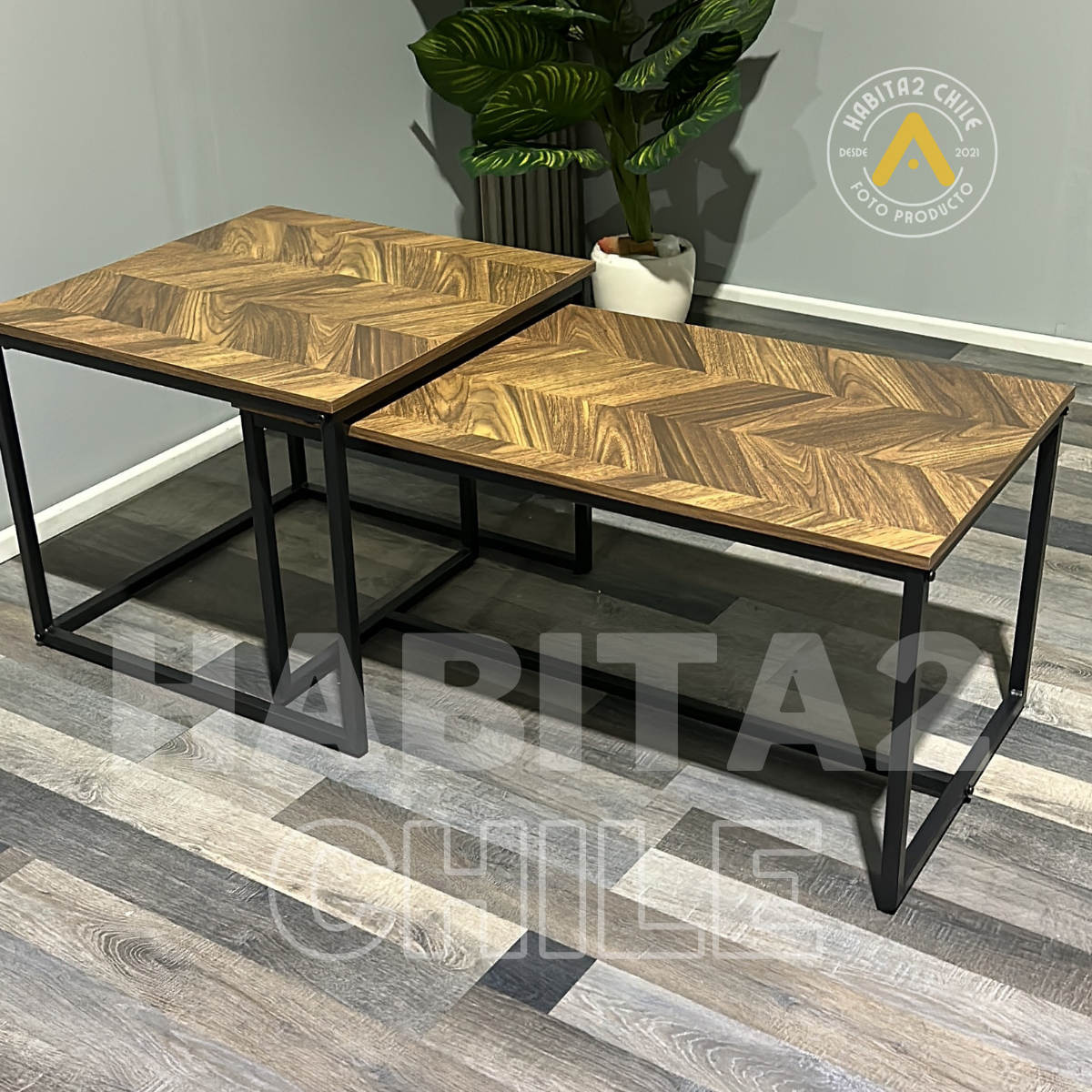 Mesa de centro Rustic Rectangular tipo nido