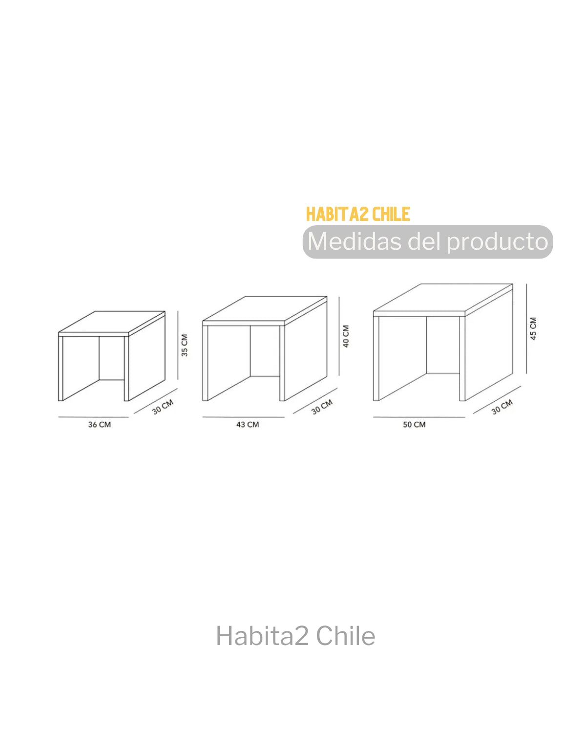 Set 3 Mesas de Centro Minimalistas
