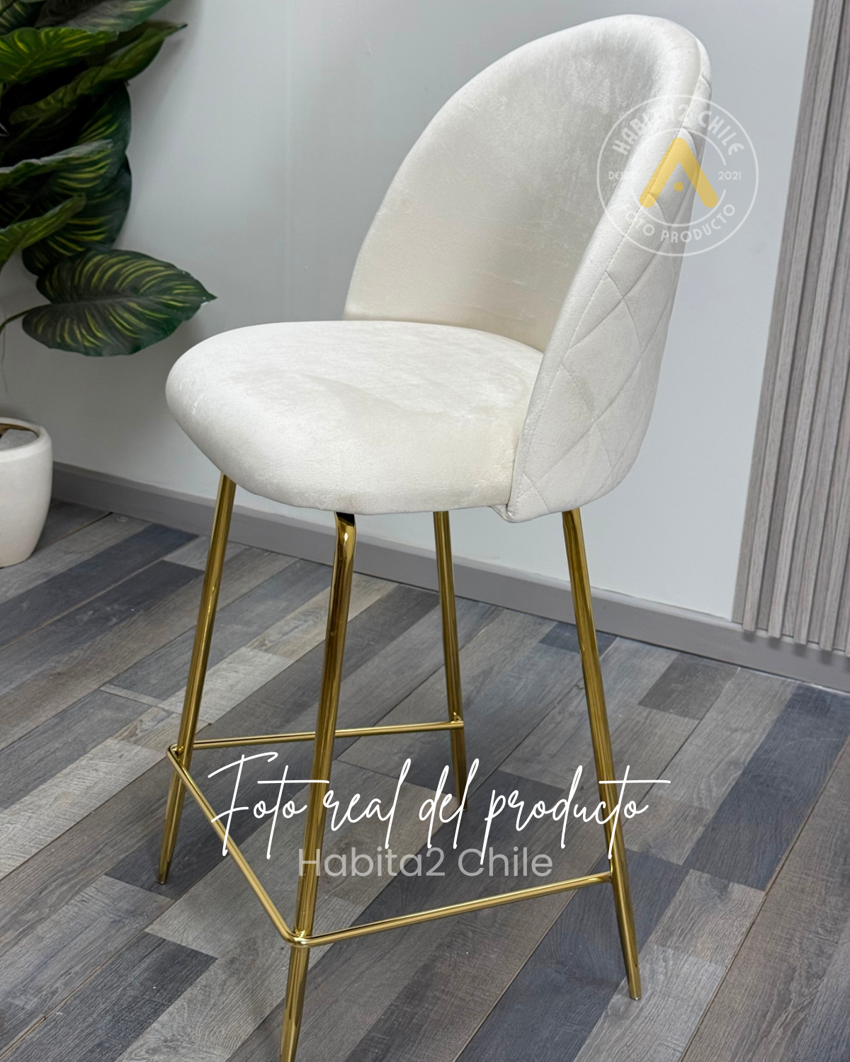 Taburete Deluxe Gold 65cm