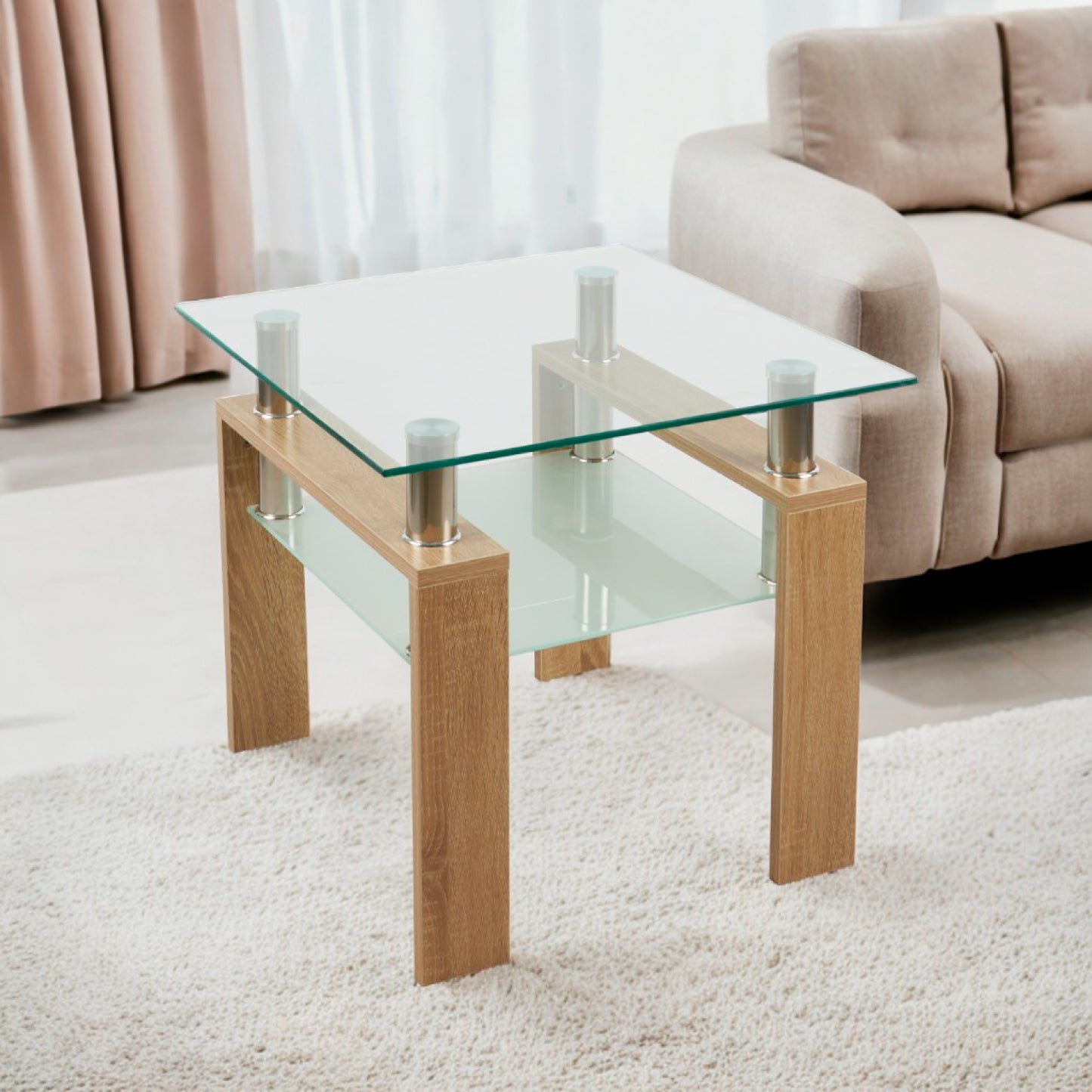 Mesa Lateral de Vidrio