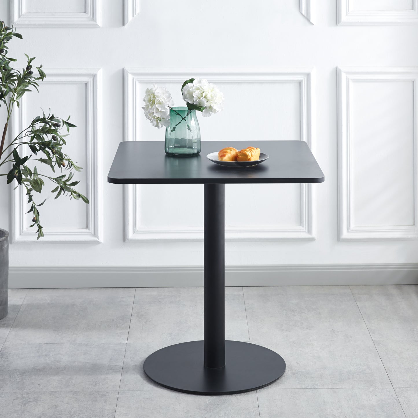 Mesa Tubo MDF 70x70 cm NEGRO