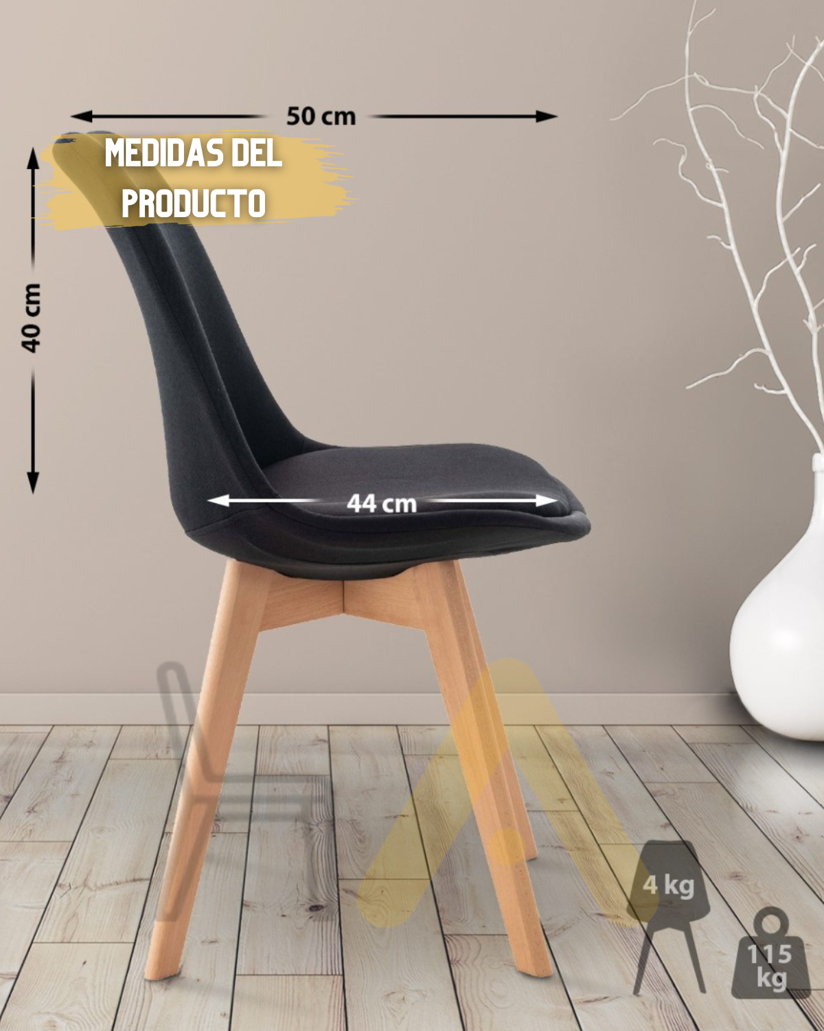 Silla Tulip Lino
