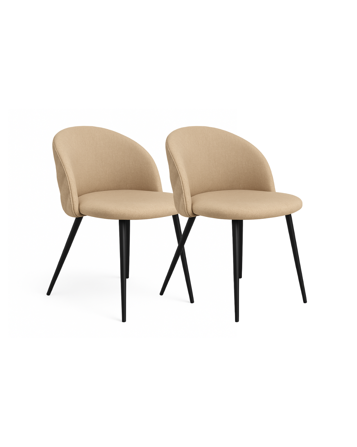 Pack 2 Sillas Nordic Lino Black