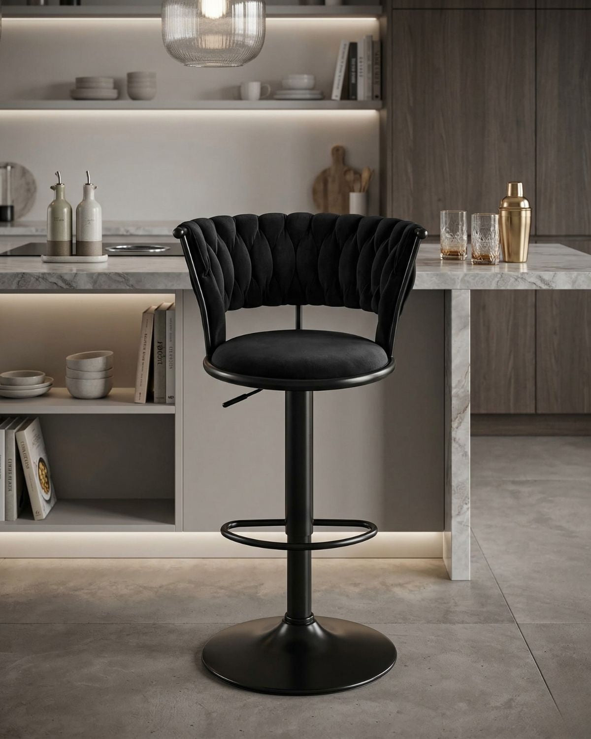 Taburete Gales Terciopelo (Ajustable)