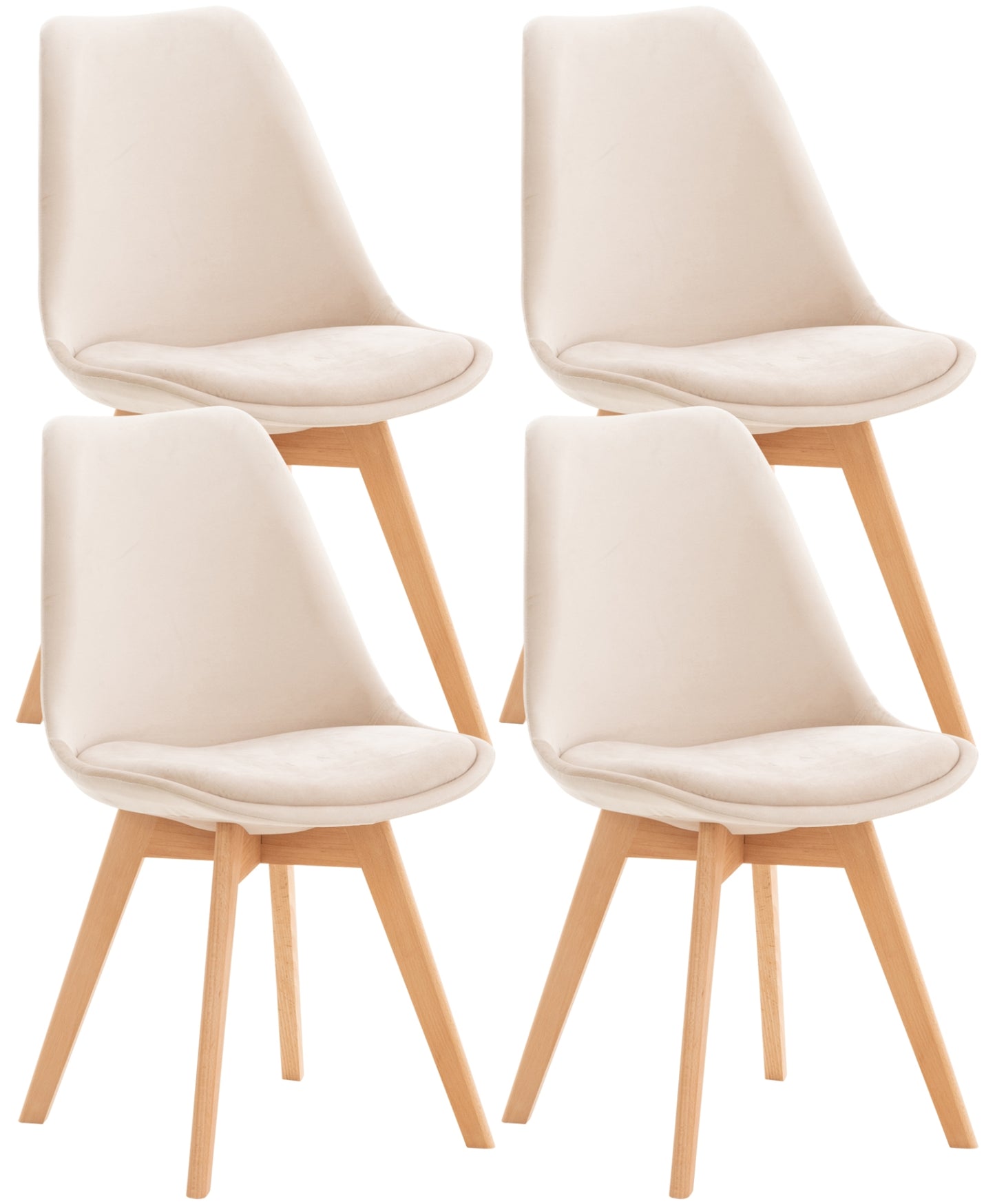 Pack 4 Sillas Tulip Lino