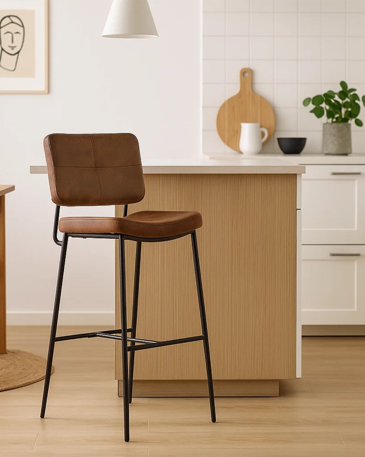Pack 2 Sillas de Bar Coffee 68cm