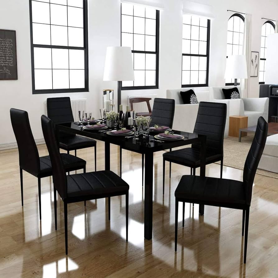 Comedor Dining Negro 6P