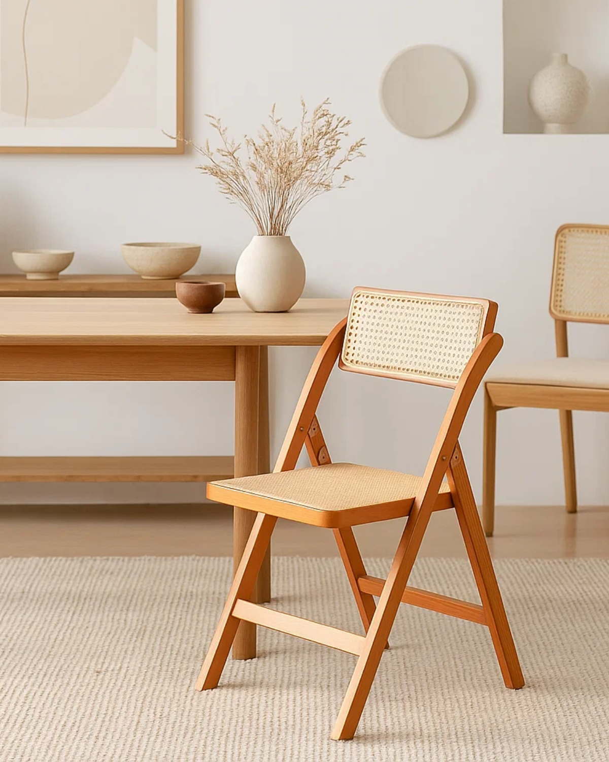Silla Rattan Plegable