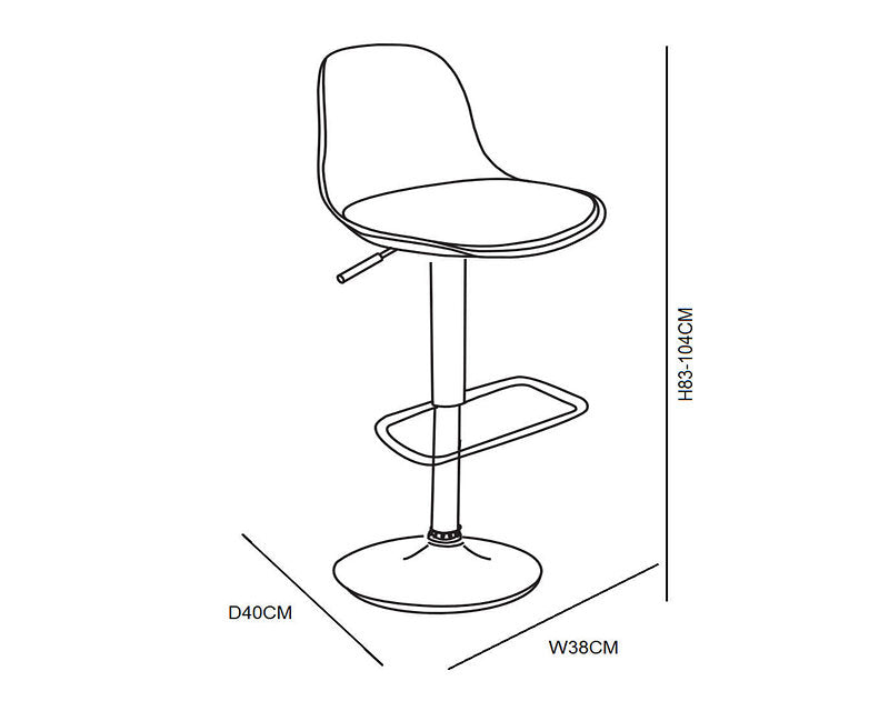 Taburete Moby (Ajustable)