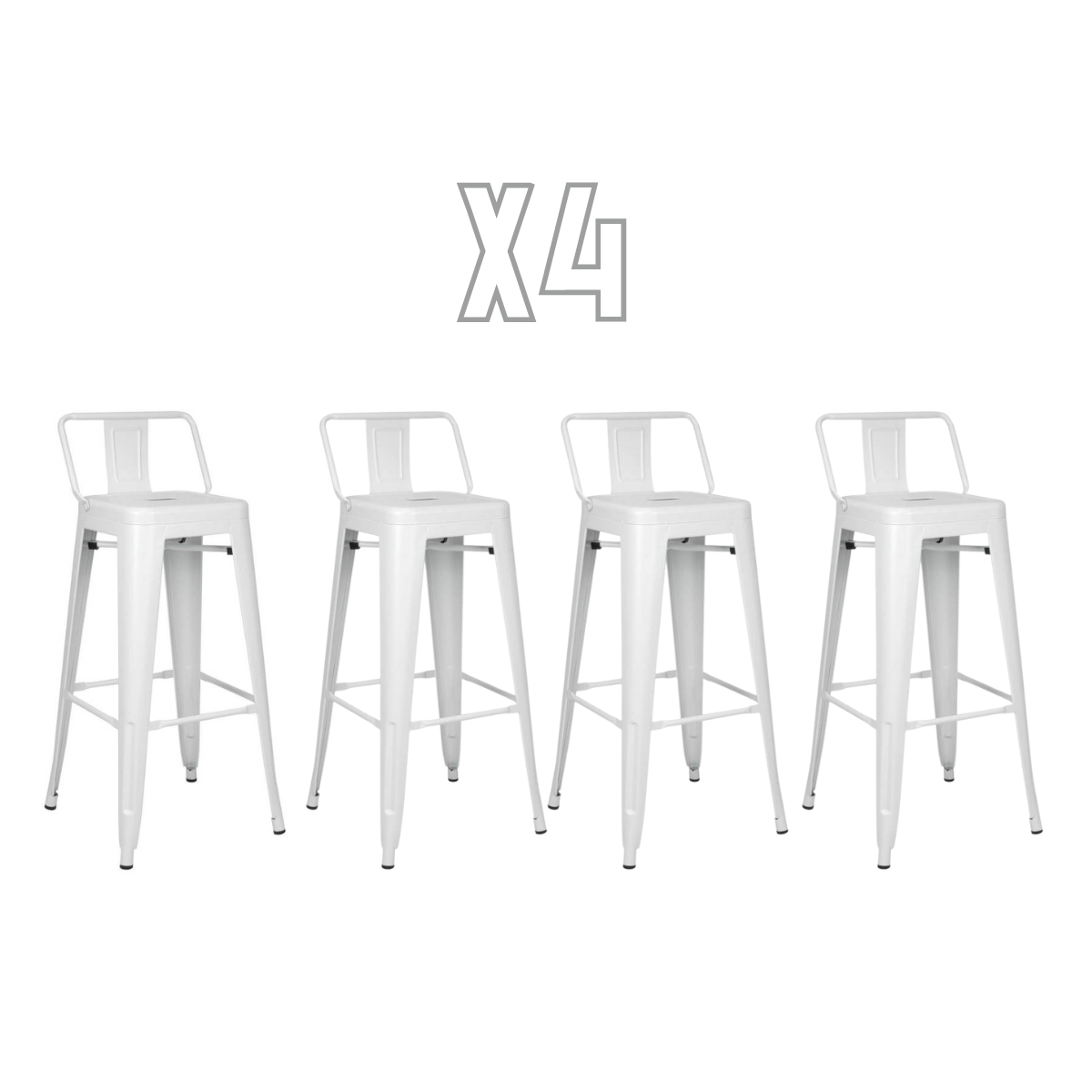 Pack 4 Taburetes Tolix 64 cm