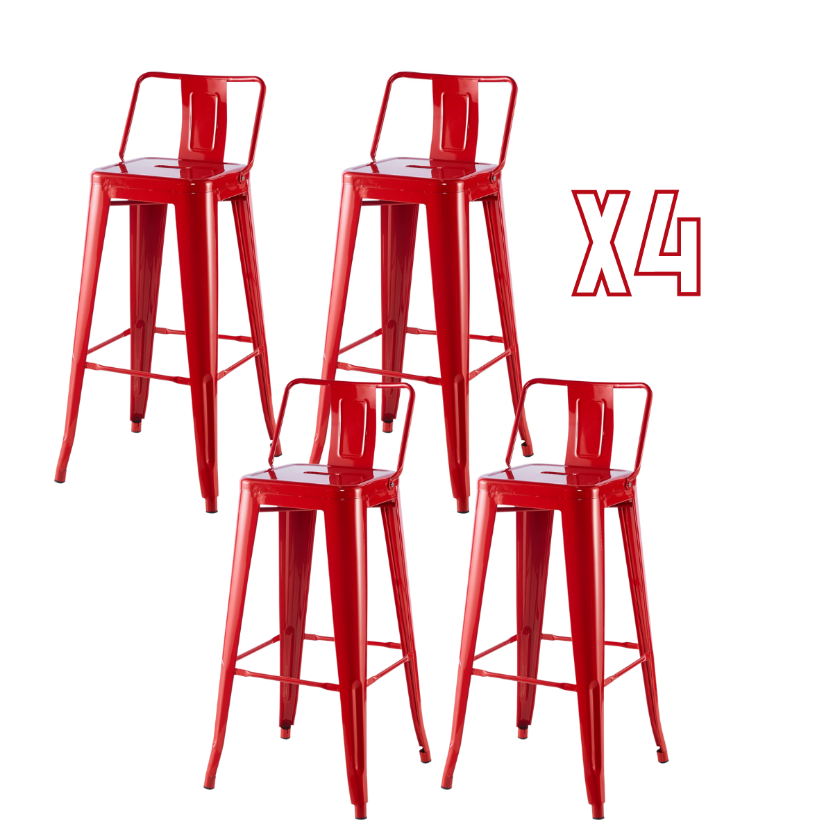 Pack 4 Taburetes Tolix 64 cm