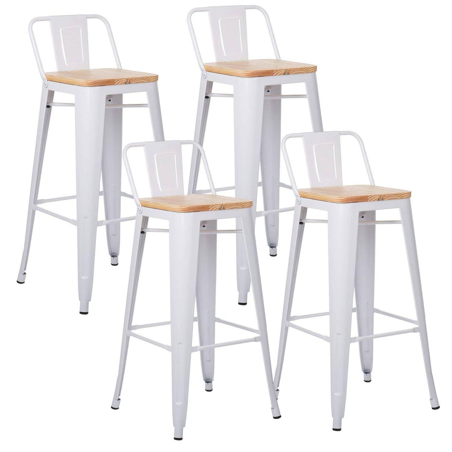 Pack 4 Taburetes Tolix Wood 66 Cm