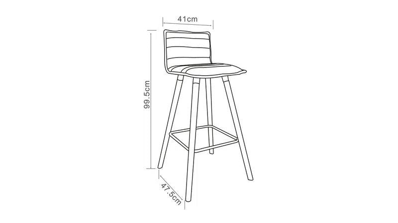 Silla de bar Anto Gris
