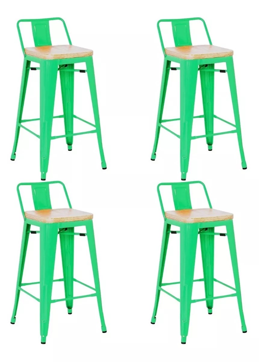 Pack 4 Taburetes Tolix Wood 66 Cm