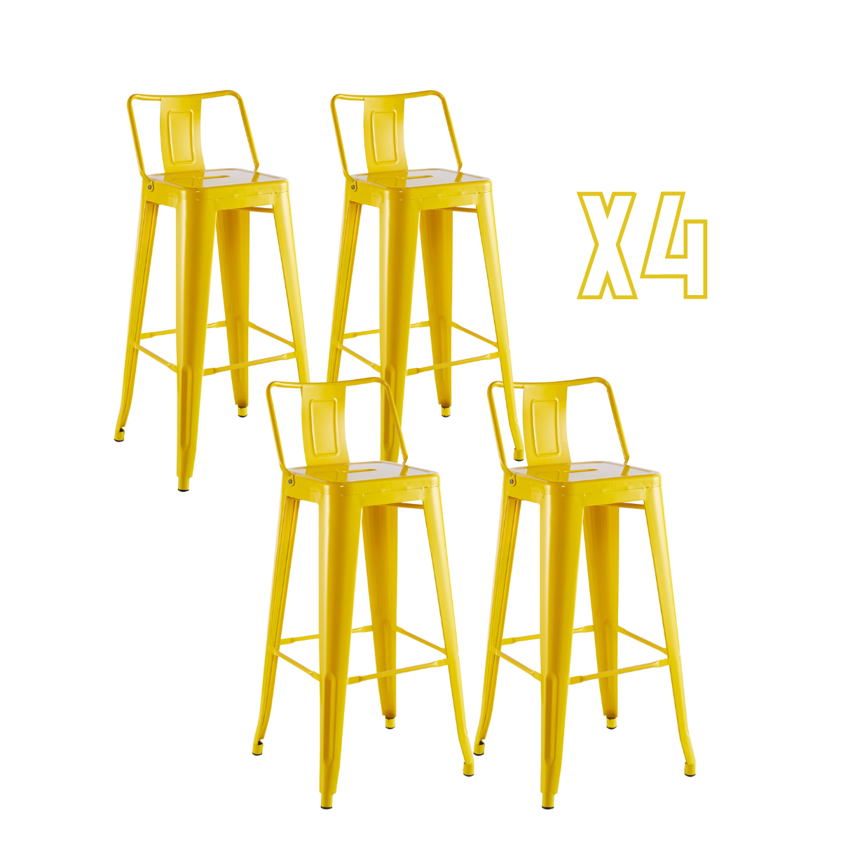 Pack 4 Taburetes Tolix 64 cm