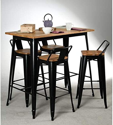 Taburete Tolix Wood madera oscura 77 cm
