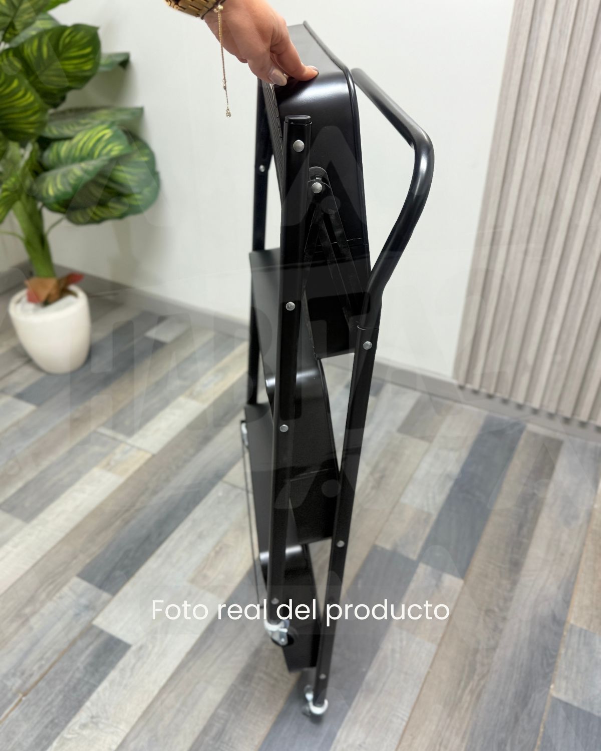 Carro Bar Plegable Negro