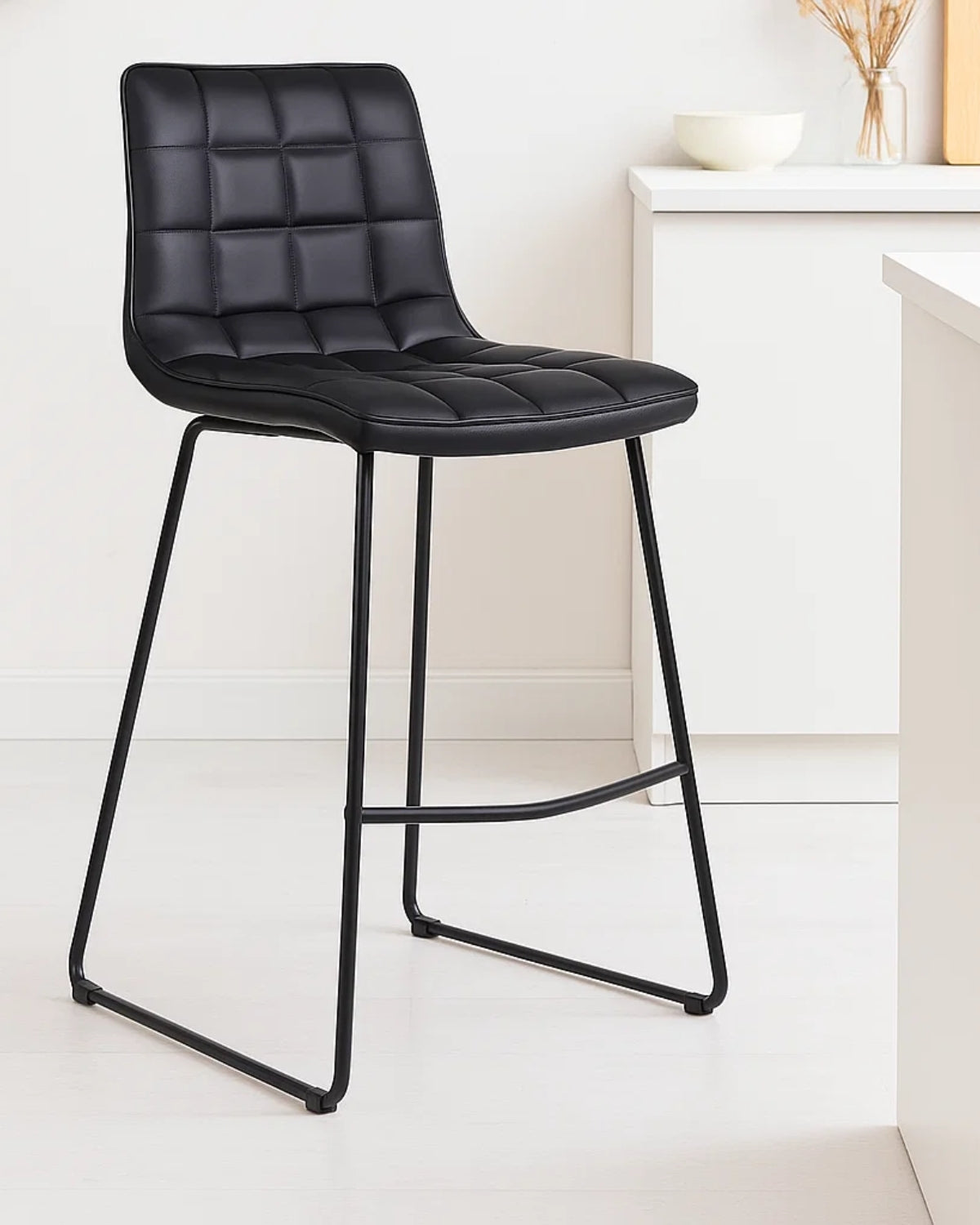 Pack 4 Taburetes Cuero Blacky 64 cm