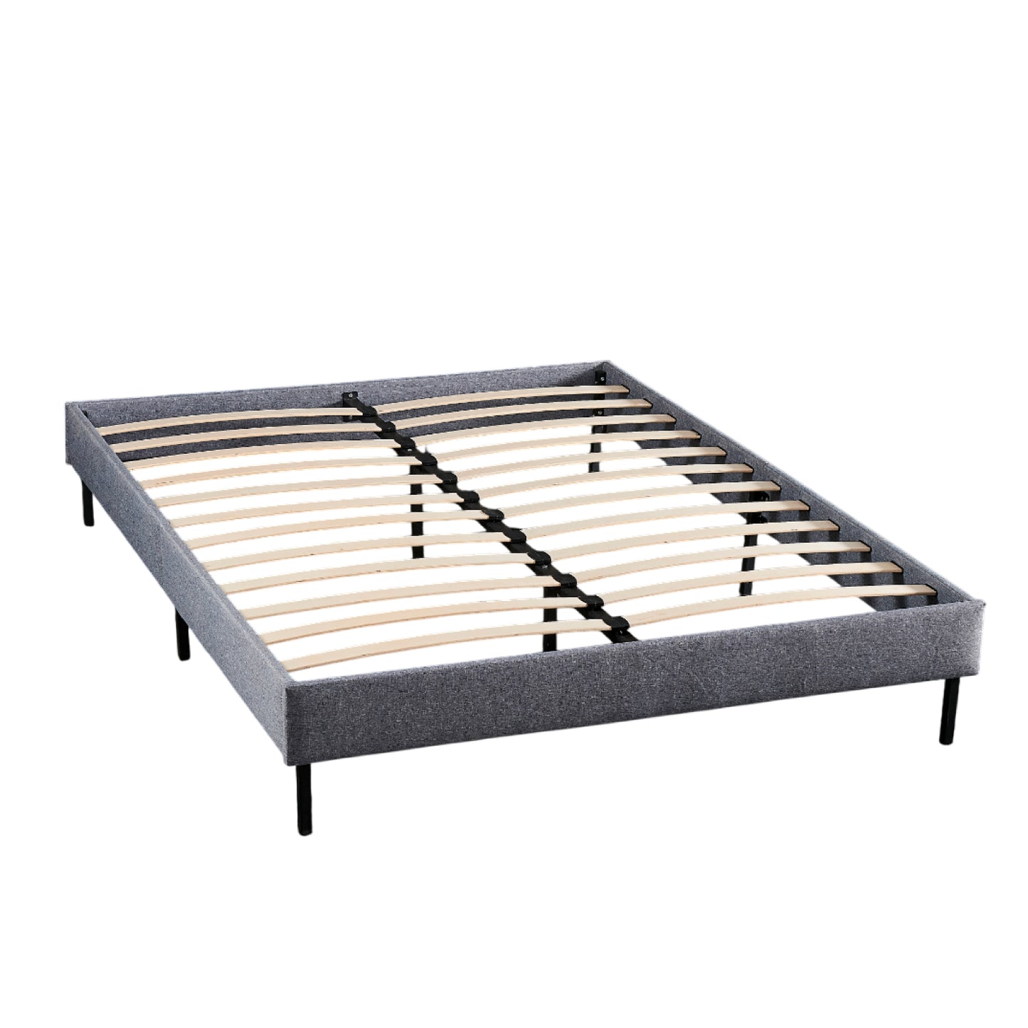 Base Cama Europea Gris 2 Plazas
