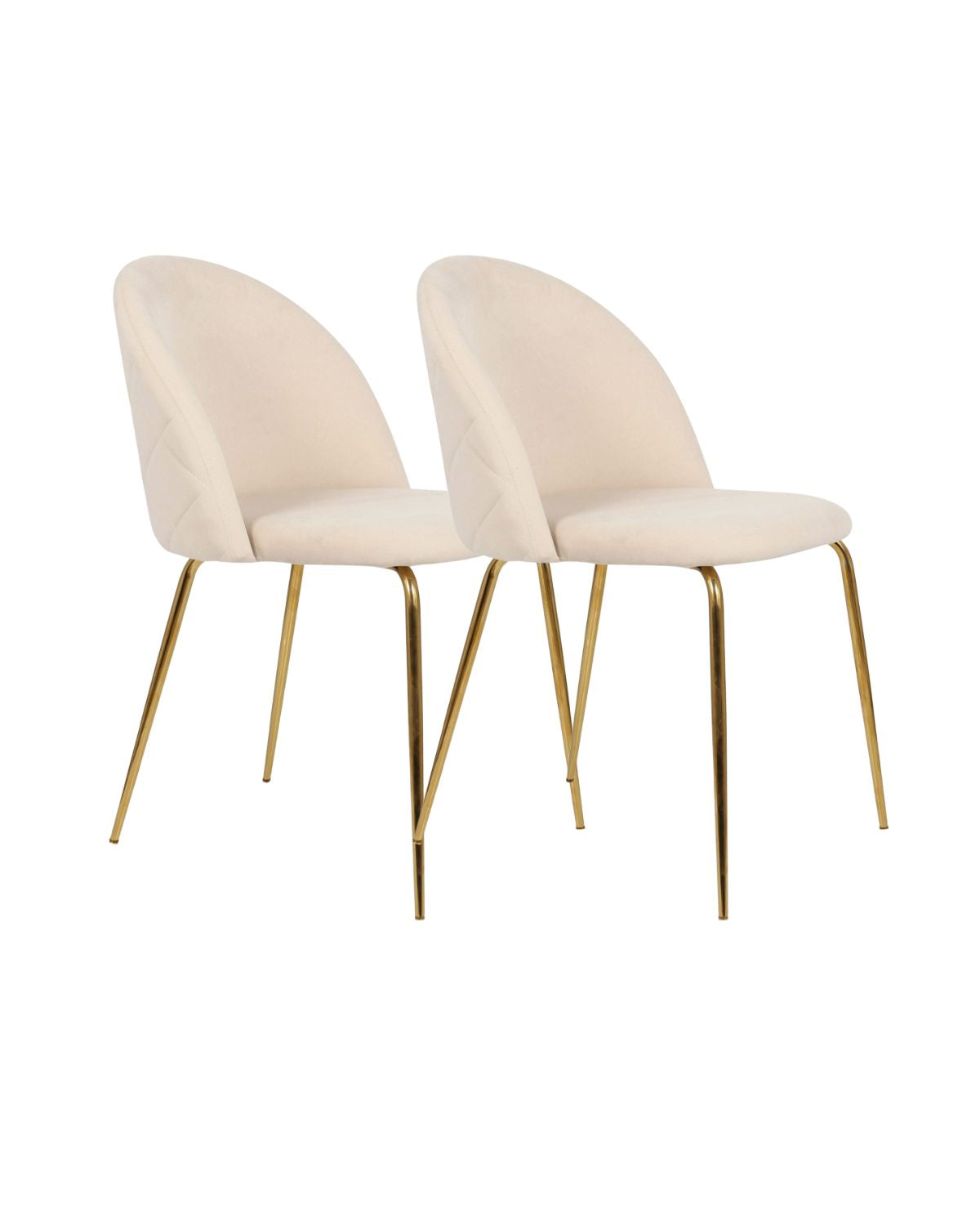 Pack 2 Silla Nordic Felpa Gold