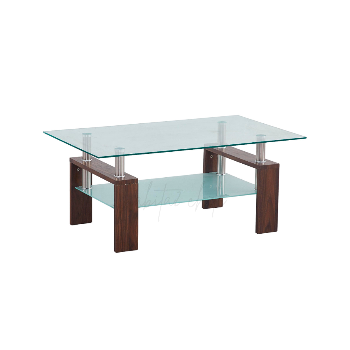 Mesa de centro rectangular de Vidrio