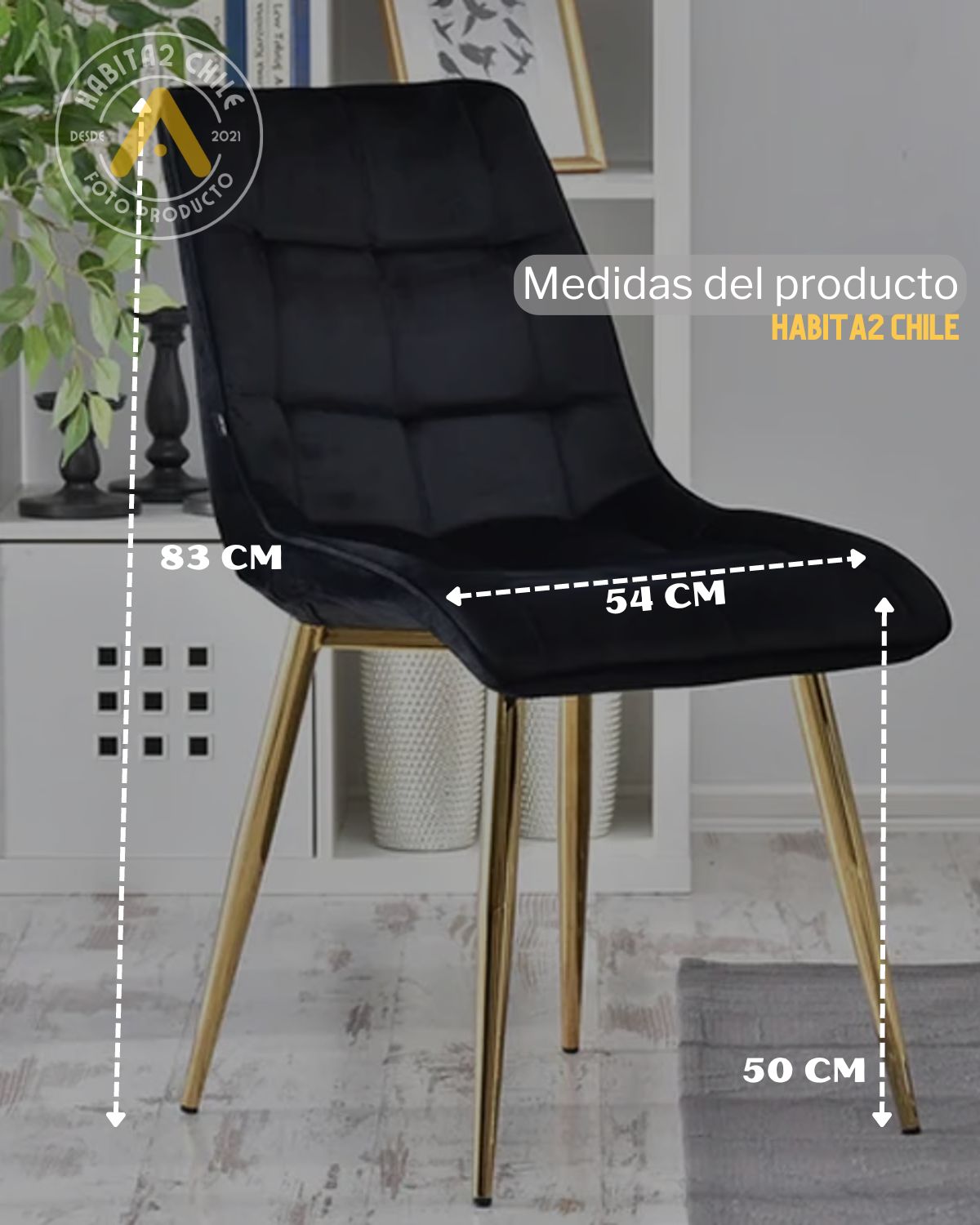 Pack 4 Sillas Roma Felpa