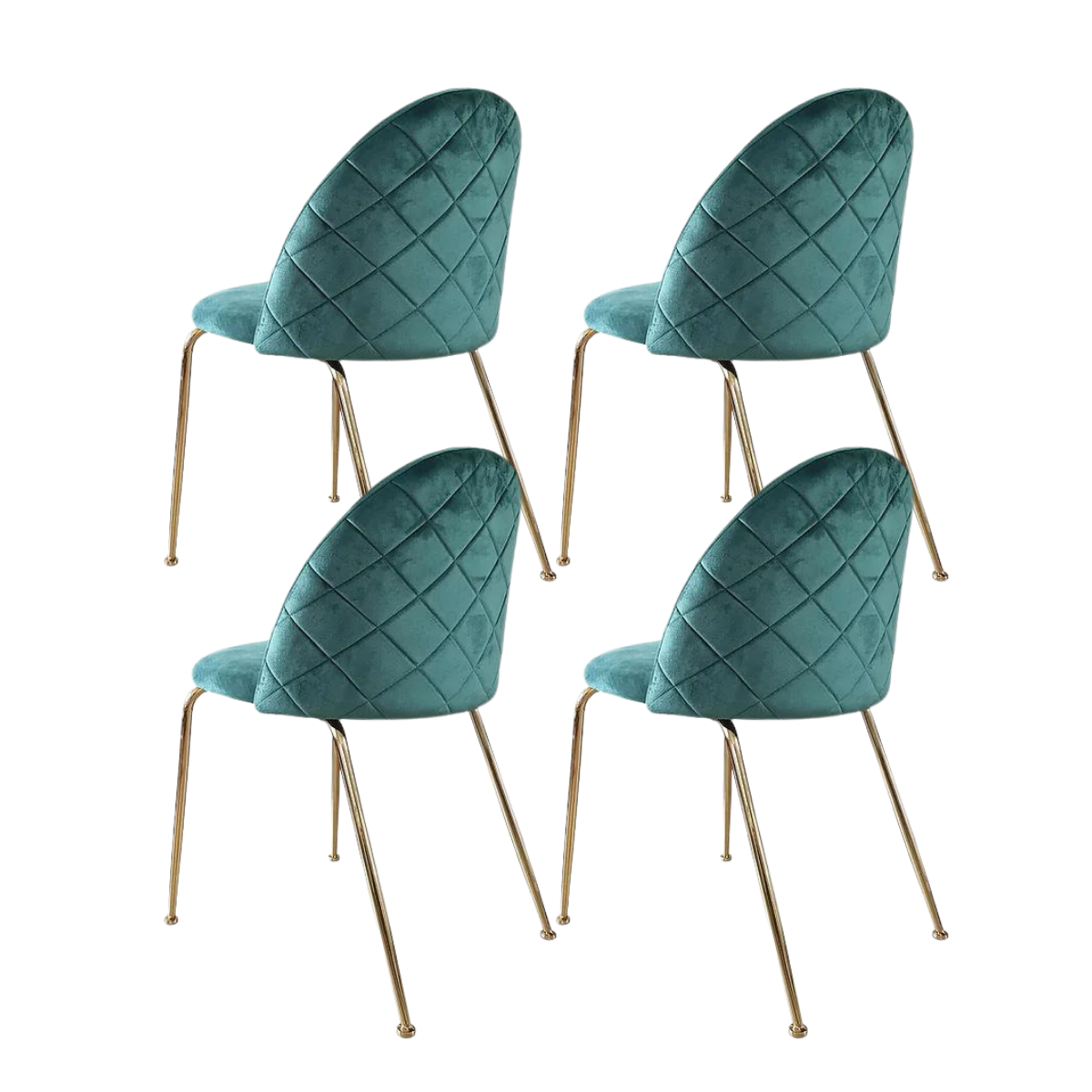 Pack 4 Silla Nordic Felpa Gold