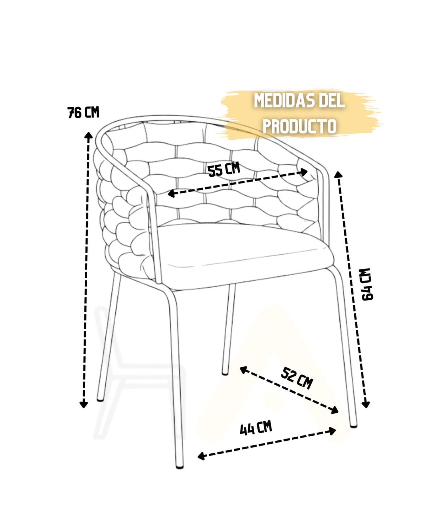 Sitial Arthur Terciopelo Gold