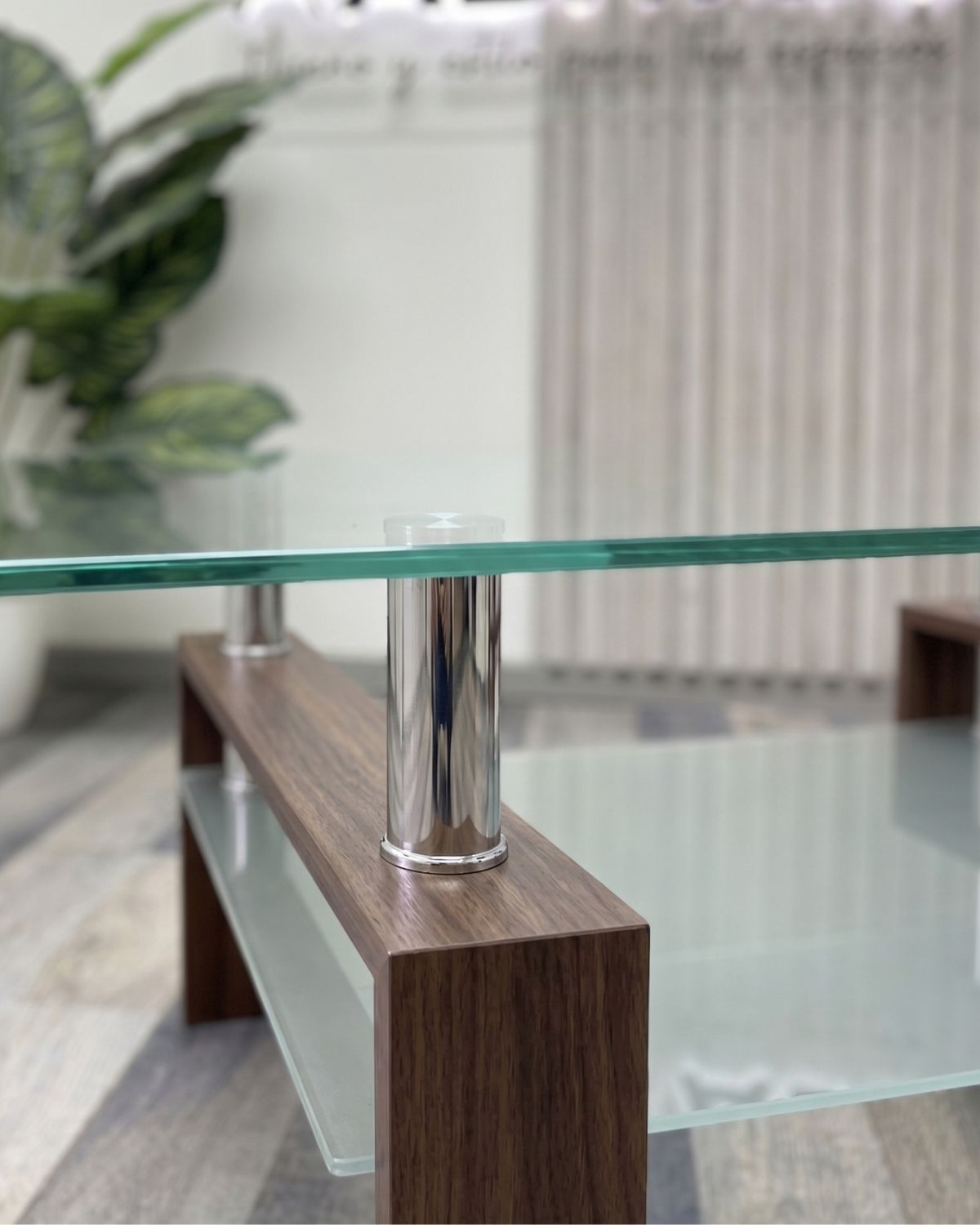 Mesa de centro rectangular de Vidrio