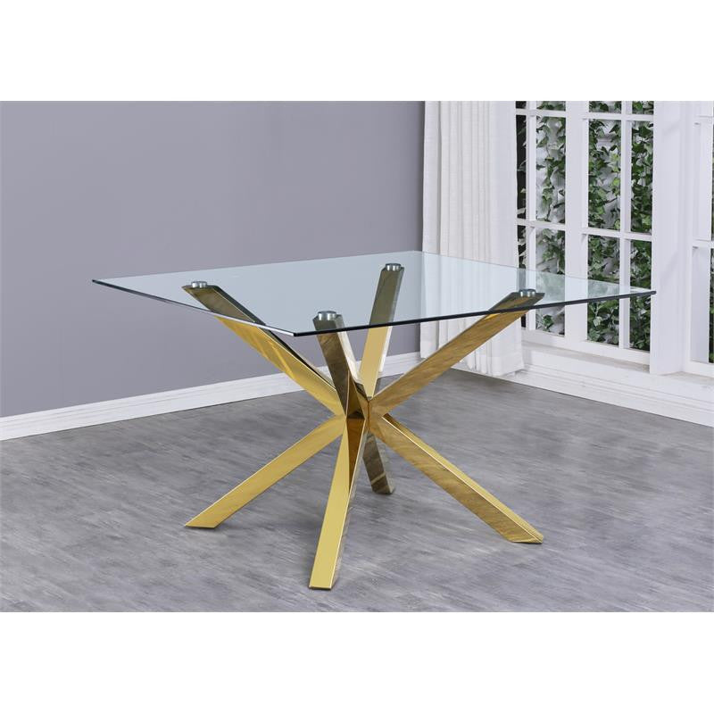 Mesa Madrid Gold Cuadrada 100x100 cm