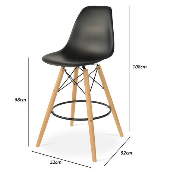 Taburete Eames 70 cm