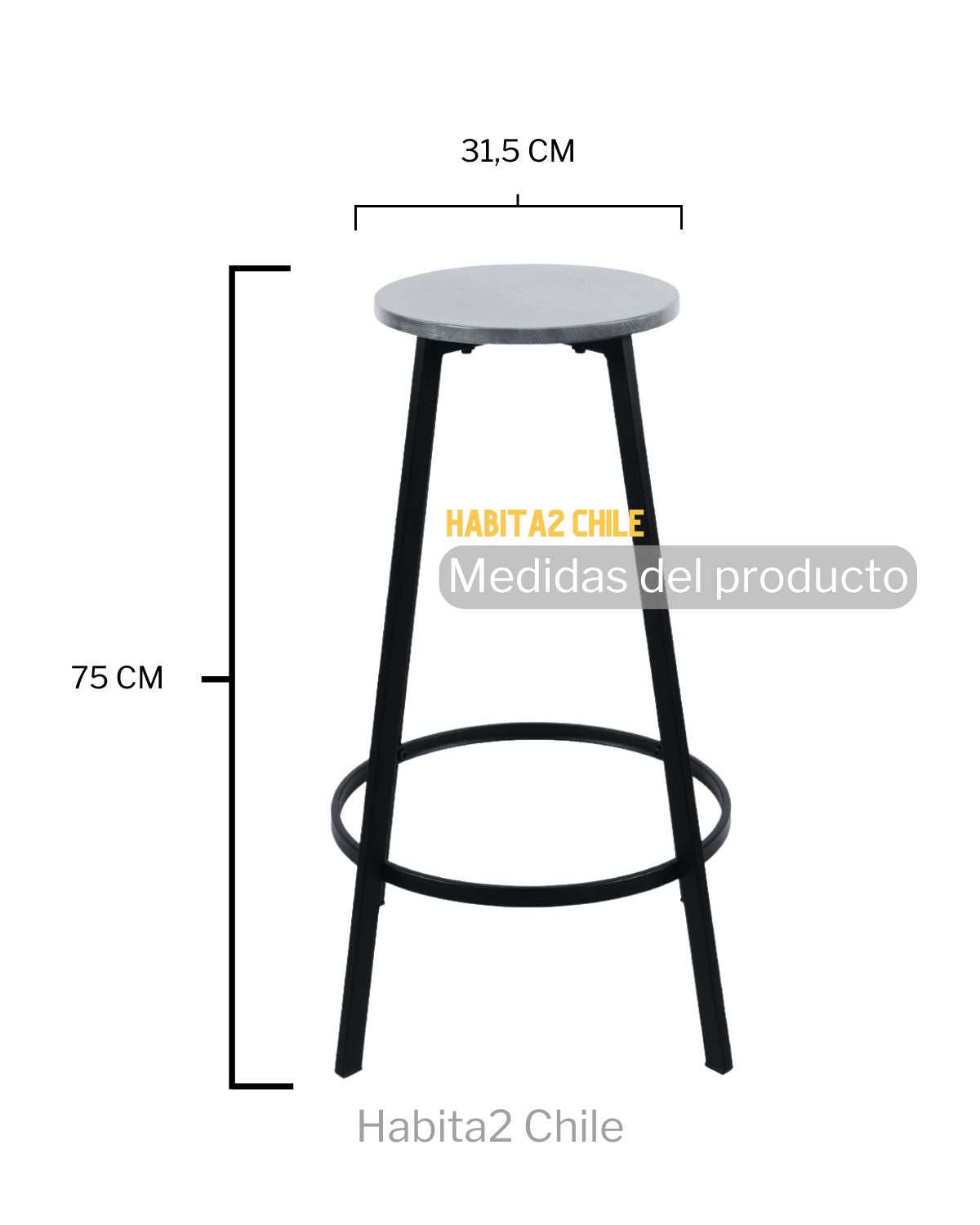 Piso de bar Industry 75 cm