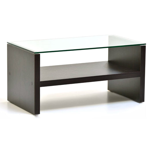 Mesa de centro Walnut Rect. de vidrio